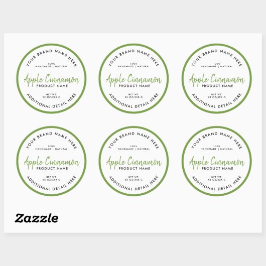 Étiquette ronde de produit (Feuille)