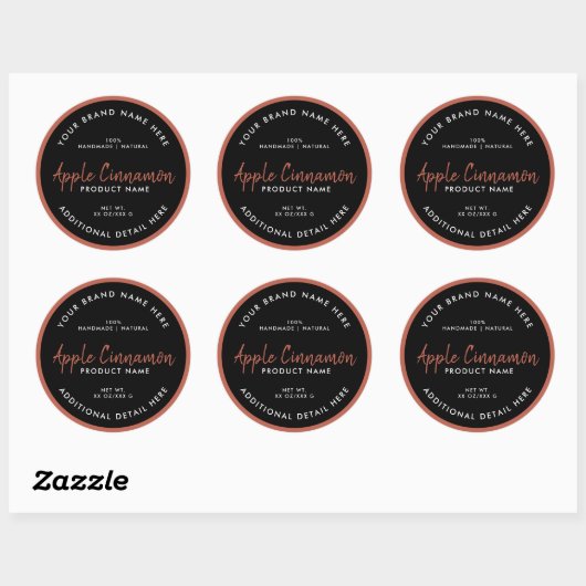 Étiquette ronde de produit (Feuille)