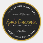 Étiquette ronde de produit (Devant)
