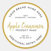 Étiquette ronde de produit (Devant)