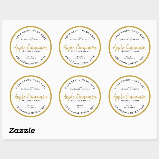 Étiquette ronde de produit (Feuille)