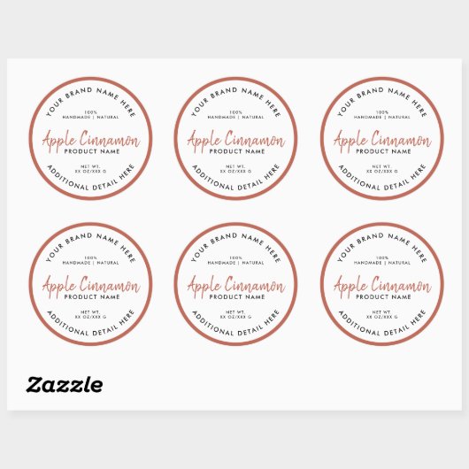 Étiquette ronde de produit (Feuille)