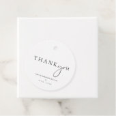 Étiquette ronde de remerciement de faveur moderne  (En situation)