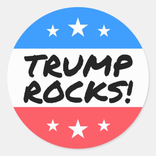 Étiquette ronde TRUMP ROCKS (Devant)