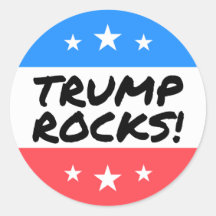 Étiquette ronde TRUMP ROCKS