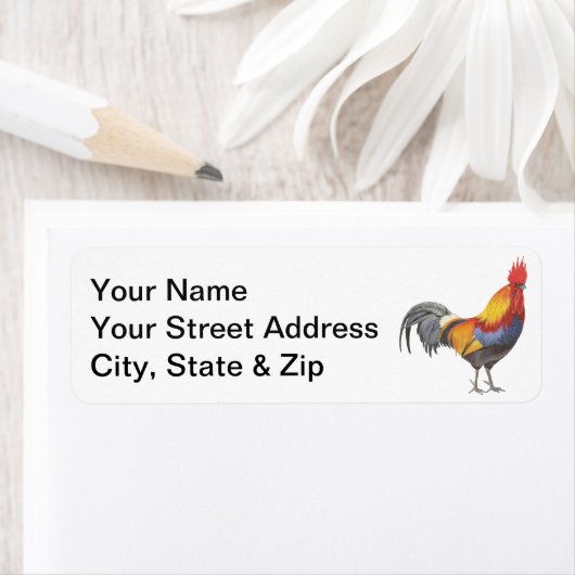 Étiquette Rooster (En situation)