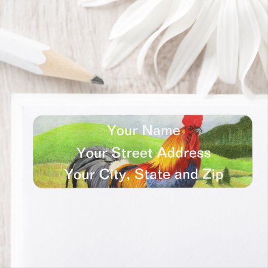 Étiquette Rooster (En situation)