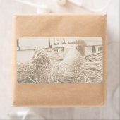 Étiquette Rooster de style vintage (En situation)