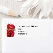 Étiquette Rooster Face (En situation)