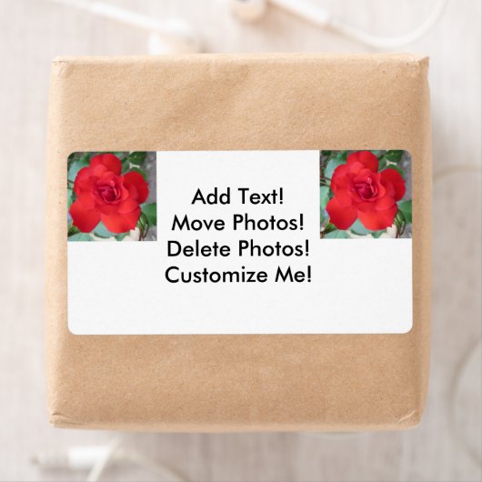 Étiquette Rosa Roja Flor (En situation)