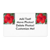 Étiquette Rosa Roja Flor (Devant)