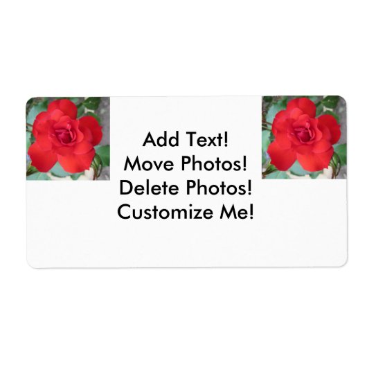 Étiquette Rosa Roja Flor (Devant)