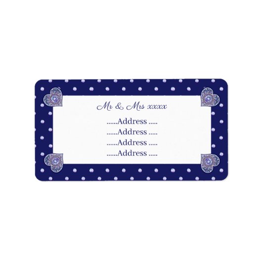 Étiquette Rosace bleue (Devant)