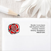 Étiquette Rose (En situation)