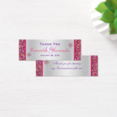 Étiquette rose, Argent Flakes Quinceanera Favorise (Bureau)