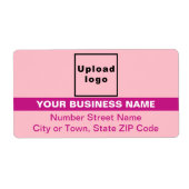 Étiquette Rose avec le nom de marque mis en évidence Étiquet (Devant)