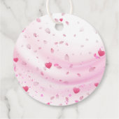 Étiquette rose Baby shower Ours Merci Favor (Dos)