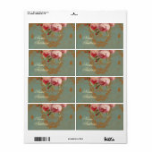 Étiquette Rose Blenheim (Feuille entière)