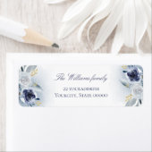 Étiquette rose bleu (En situation)