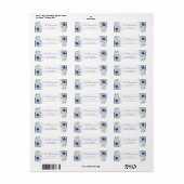 Étiquette rose bleu (Feuille entière)