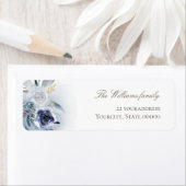 étiquette rose bleu aquarelle (En situation)