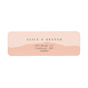 Étiquette Rose Blush moderne Mariage