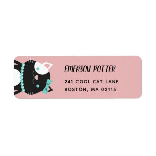 Étiquette Rose chic de Madame Cat