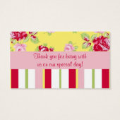 Étiquette Rose Chic Et Frappes Mariage Favor (Dos)