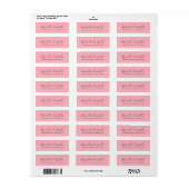 Étiquette Rose Clair Professionnel Écriture Manuscrite Class (Feuille entière)