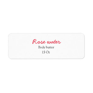 Étiquette Rose corps beurre ajouter votre nom de texte poids