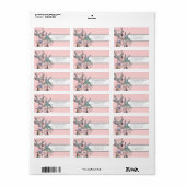 Étiquette Rose Damask Musical Hummingbird Birdcage RSVP (Feuille entière)