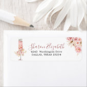 Étiquette Rose de Boho rose Soiree Fête des mariées Étiquett (En situation)