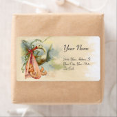 ÉTIQUETTE ROSE DE DOUCHE BÉBÉ STORK (En situation)