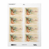 ÉTIQUETTE ROSE DE DOUCHE BÉBÉ STORK (Feuille entière)