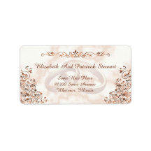 Rose de marbre Anneaux d'or Élégant Mariage