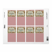 Étiquette Rose de Provance un parfum français (Feuille entière)