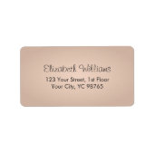 Étiquette Rose de texture simple et élégant (Devant)