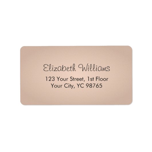 Étiquette Rose de texture simple et élégant (Devant)