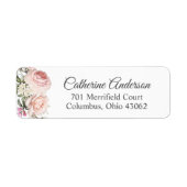 Étiquette Rose d'été Jardin Féminin Floral (Devant)