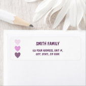 Étiquette Rose En vichy chérie : Adresse de retour (En situation)