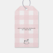 Étiquette rose En vichy Merci rocheux Favor (Dos)