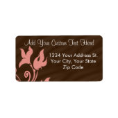 Étiquette Rose et Brown (Devant)