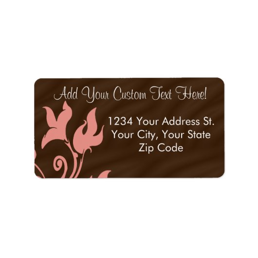Étiquette Rose et Brown (Devant)