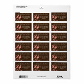 Étiquette Rose et Brown (Feuille entière)