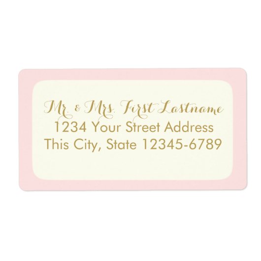 Étiquette Rose et ivoire (Devant)