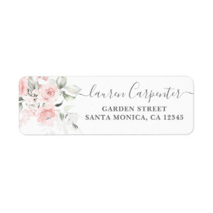 Étiquette Rose floral
