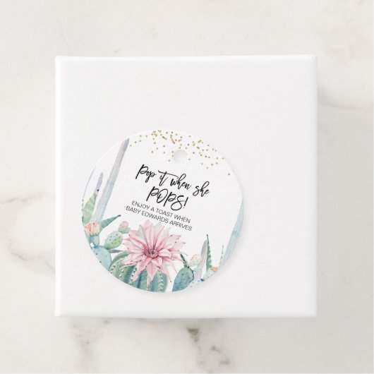 Étiquette Rose Flower Cactus Pop It When She Pops (En situation)