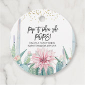 Étiquette Rose Flower Cactus Pop It When She Pops (Devant)