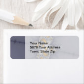 Étiquette Rose foncé - Mandelbrot Fractal (En situation)