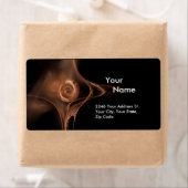 Étiquette ROSE FRACTAL 1 Brown Noir (En situation)